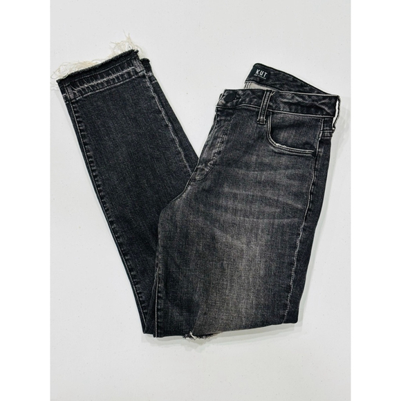 KUT From The Kloth Denim - KUT From The Kloth Denim Jeans, Raw Hem, Black Fade, Woman’s 2